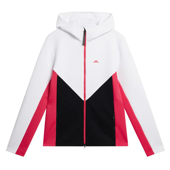 J LINDEBERG Crystal Logo Zip Hoodie Black Women’s Jacket