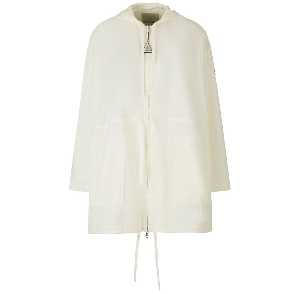 Moncler Ivory Hooded Rain Jacket Women’s