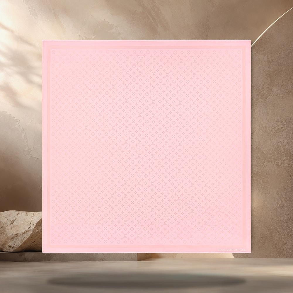 Louis Vuitton Monogram Shine Shawl Pink Scarf M98617