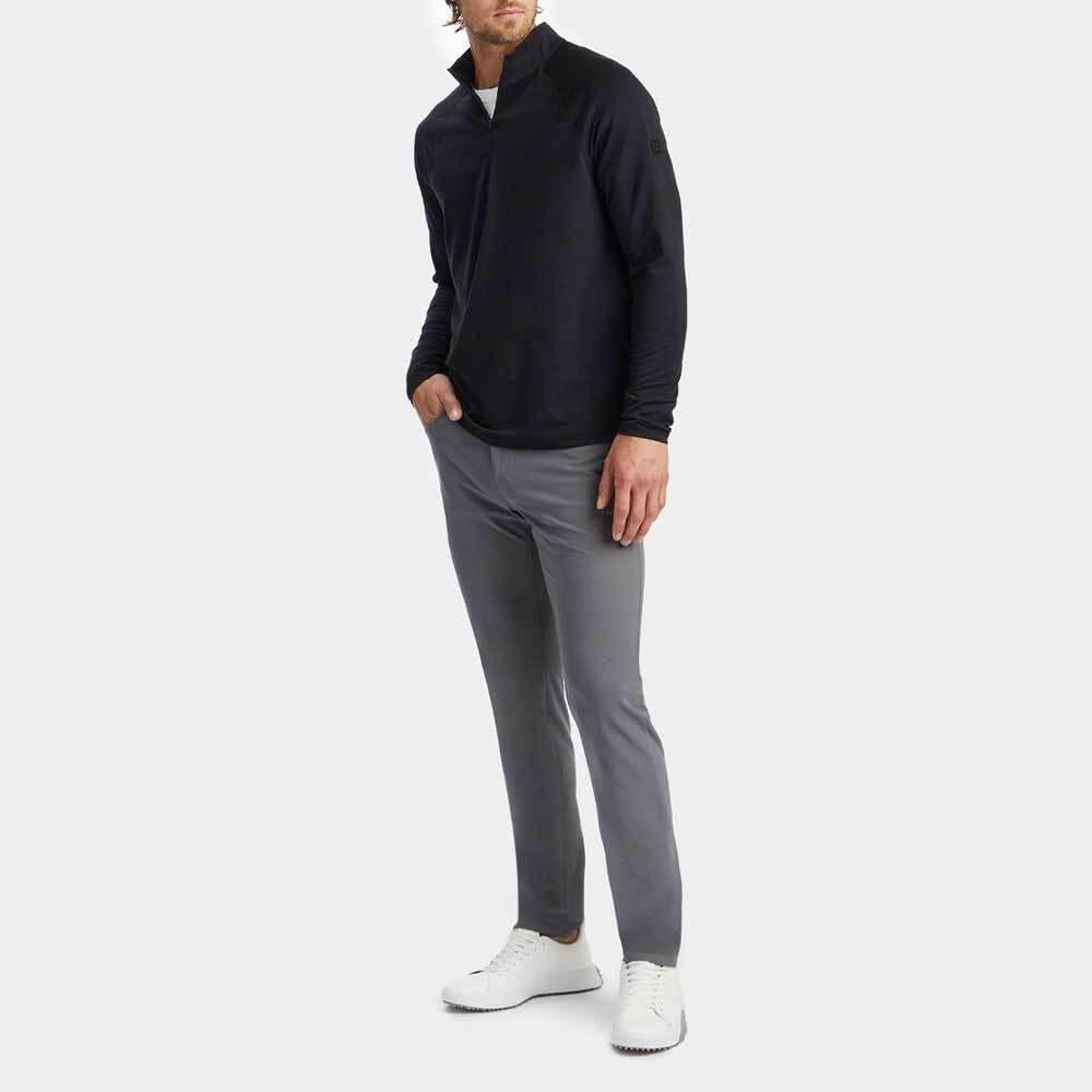 G/FORE Men’s Half Zip Mid Layer Knit Top ONYX GMM000002 ONYX