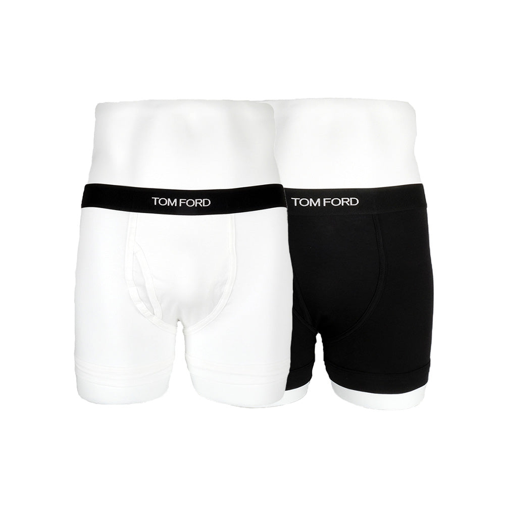TOM FORD Black/White 2-Pack Men's Boxer Briefs T4XC3 999