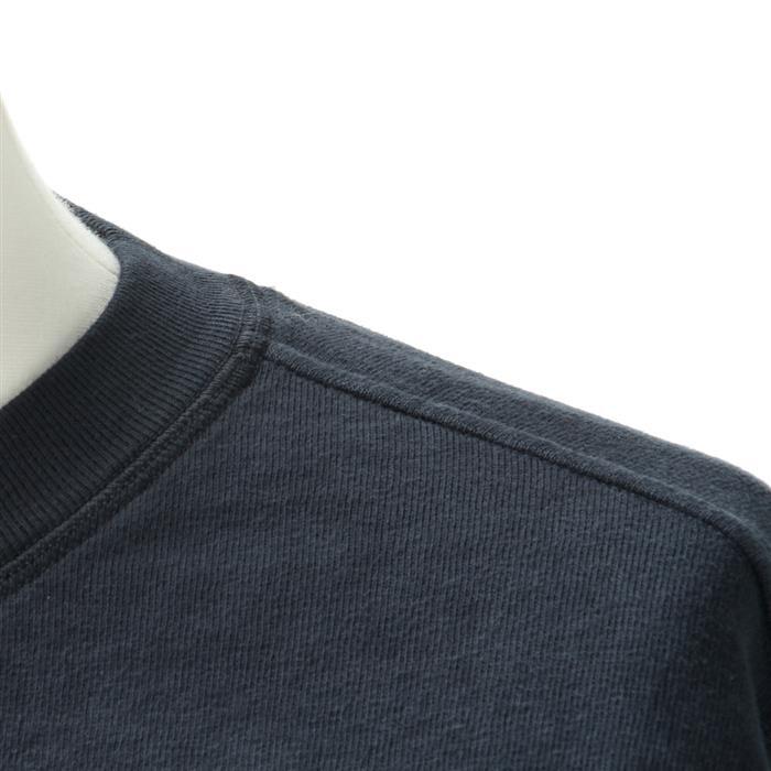 STONE ISLAND Slub Effect Crewneck Sweatshirt Black Men