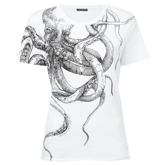 Alexander Mcqueen Cotton Short Sleeve T-Shirt 472602 QIZ42 0900
