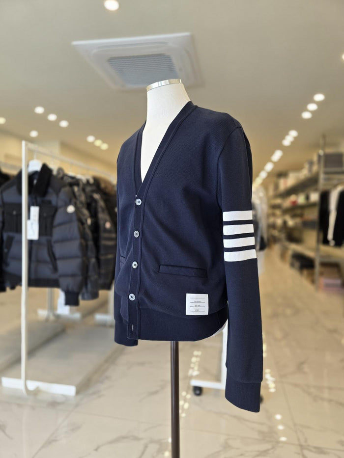 THOM BROWNE Varsity Piqué Button Cardigan MJT 325A J0008 415