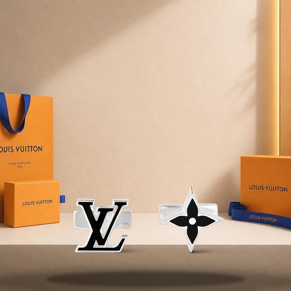 Louis Vuitton LV Spike Cufflinks Silver M03708