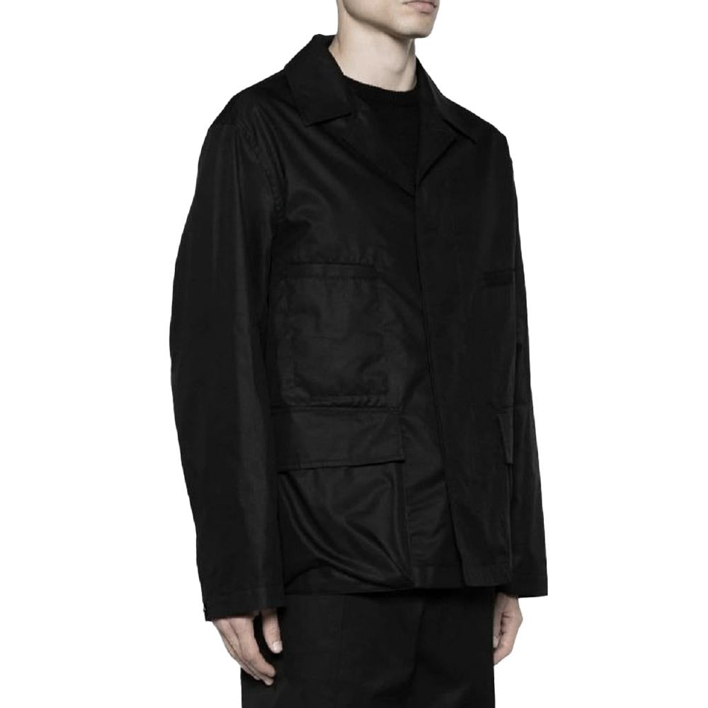Lemaire 4-Pocket Overshirt Black Cotton Long Sleeve Shirt