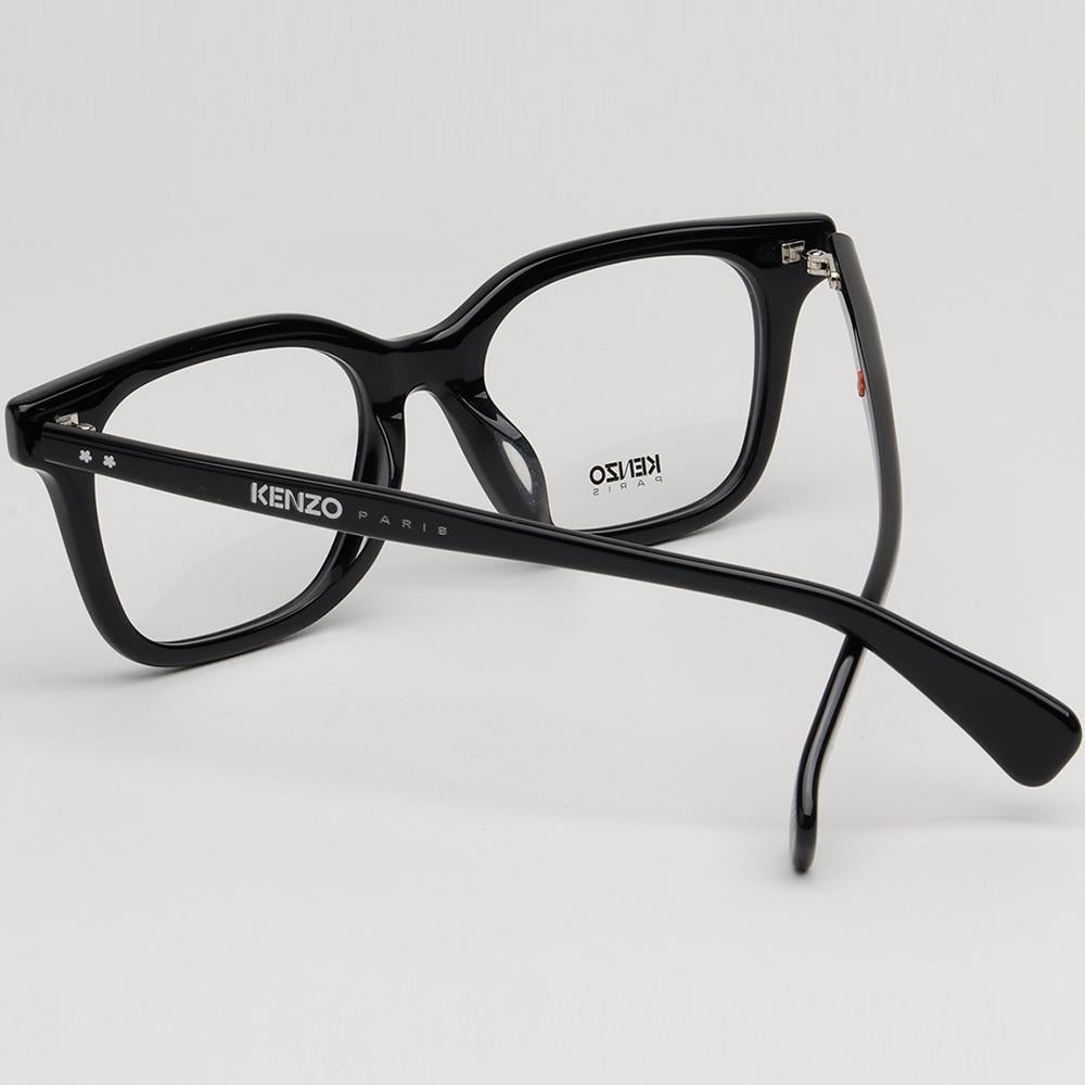 KENZO Black Square Acetate Eyeglasses Asian Fit KZ50181F001