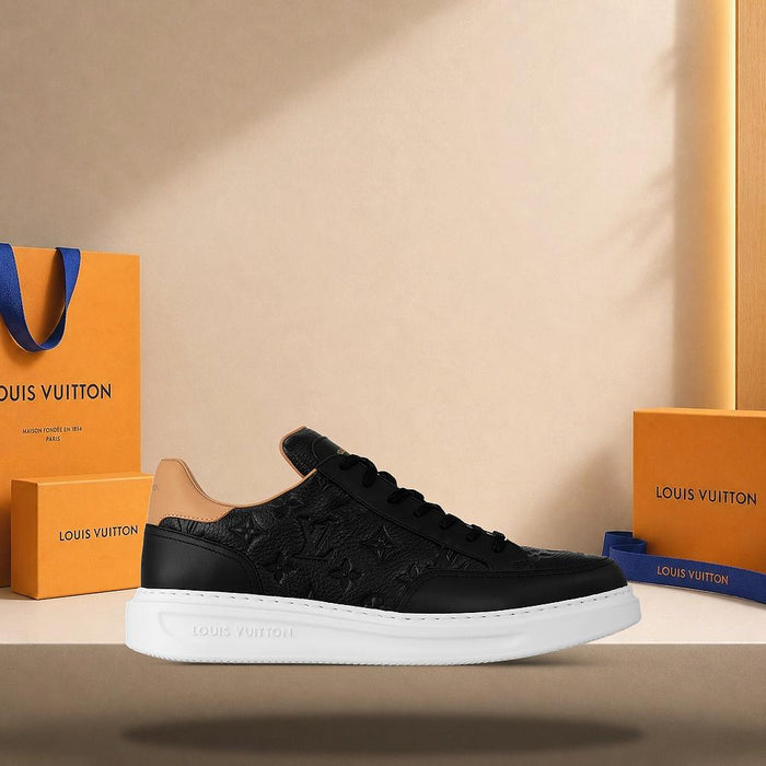Louis Vuitton Beverly Hills Black Leather Low-Top Sneakers