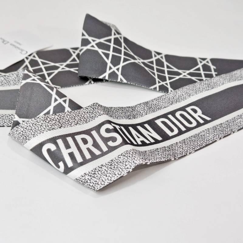 DIOR Cannage Mitzah Silk Twilly Scarf 35CAN106I607