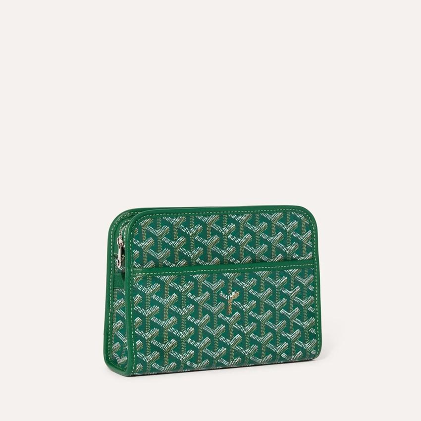 GOYARD Green Jouvence PM Leather Clutch JOUVENPMLTY09 CL09 P