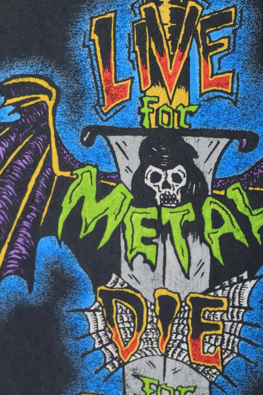 GALLERY DEPT. Vintage Black Live For Metal Graphic T-Shirt