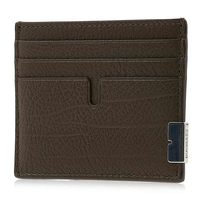 BURBERRY Tall B-Cut Card Case Leather Sandon A1336 Black