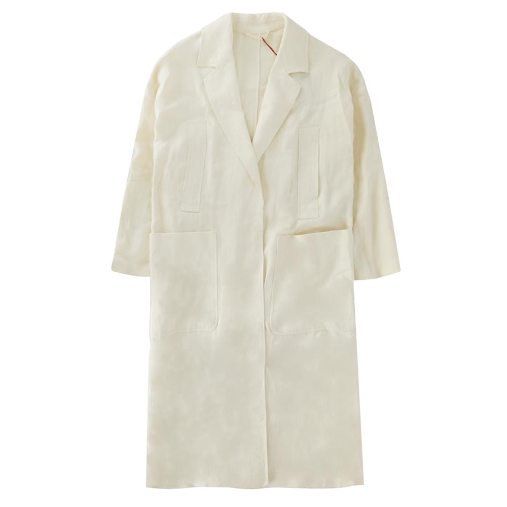 Max Mara Women's Linen Belted Long Coat 2361210331 001