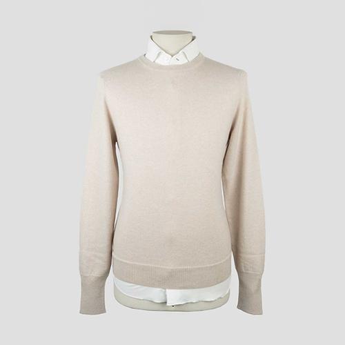 Drumohr Men’s Cashmere Crewneck Sweater Beige