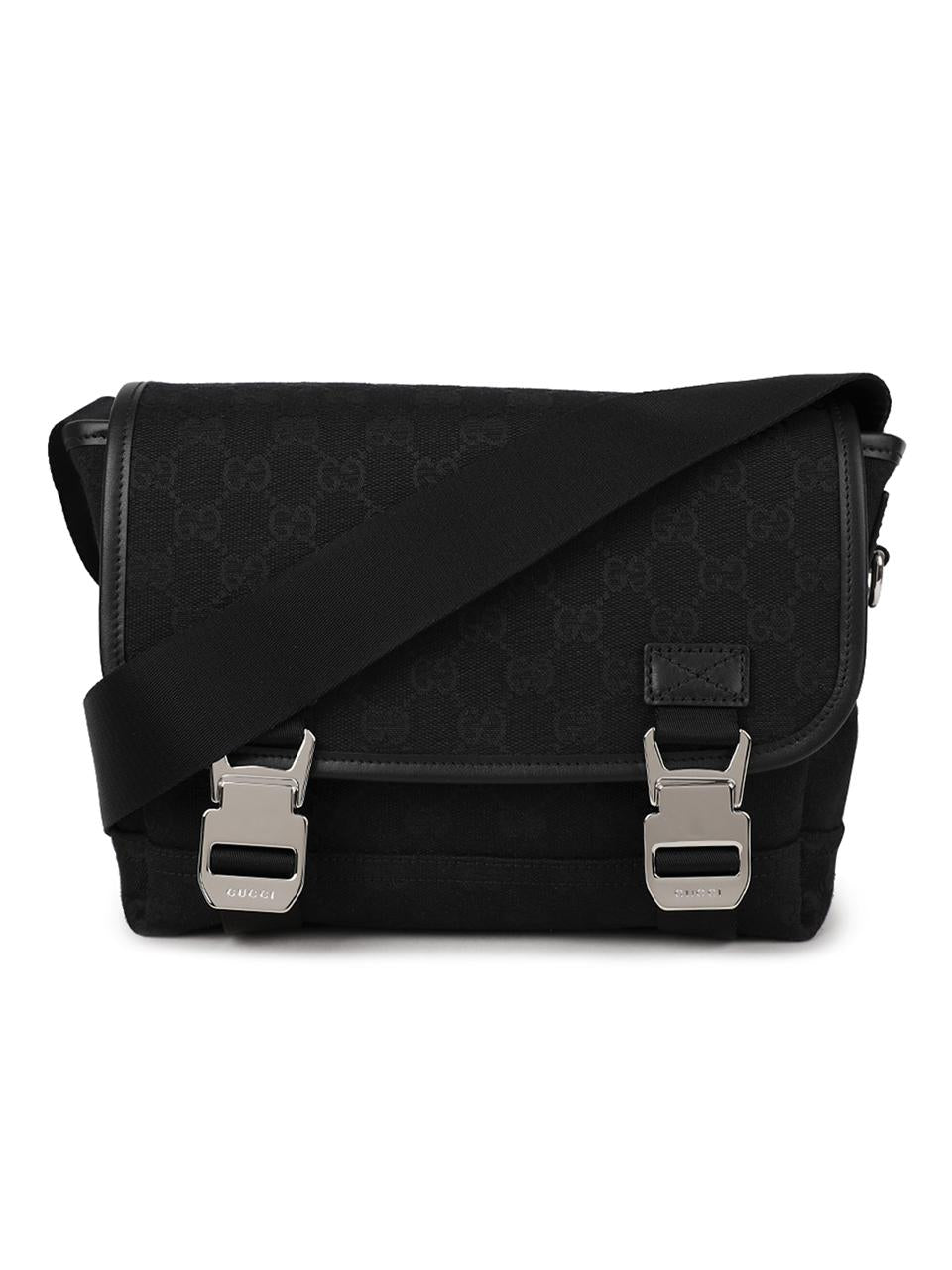 GUCCI GG Canvas Small Crossbody Bag Black 854745 FAE8V 1000