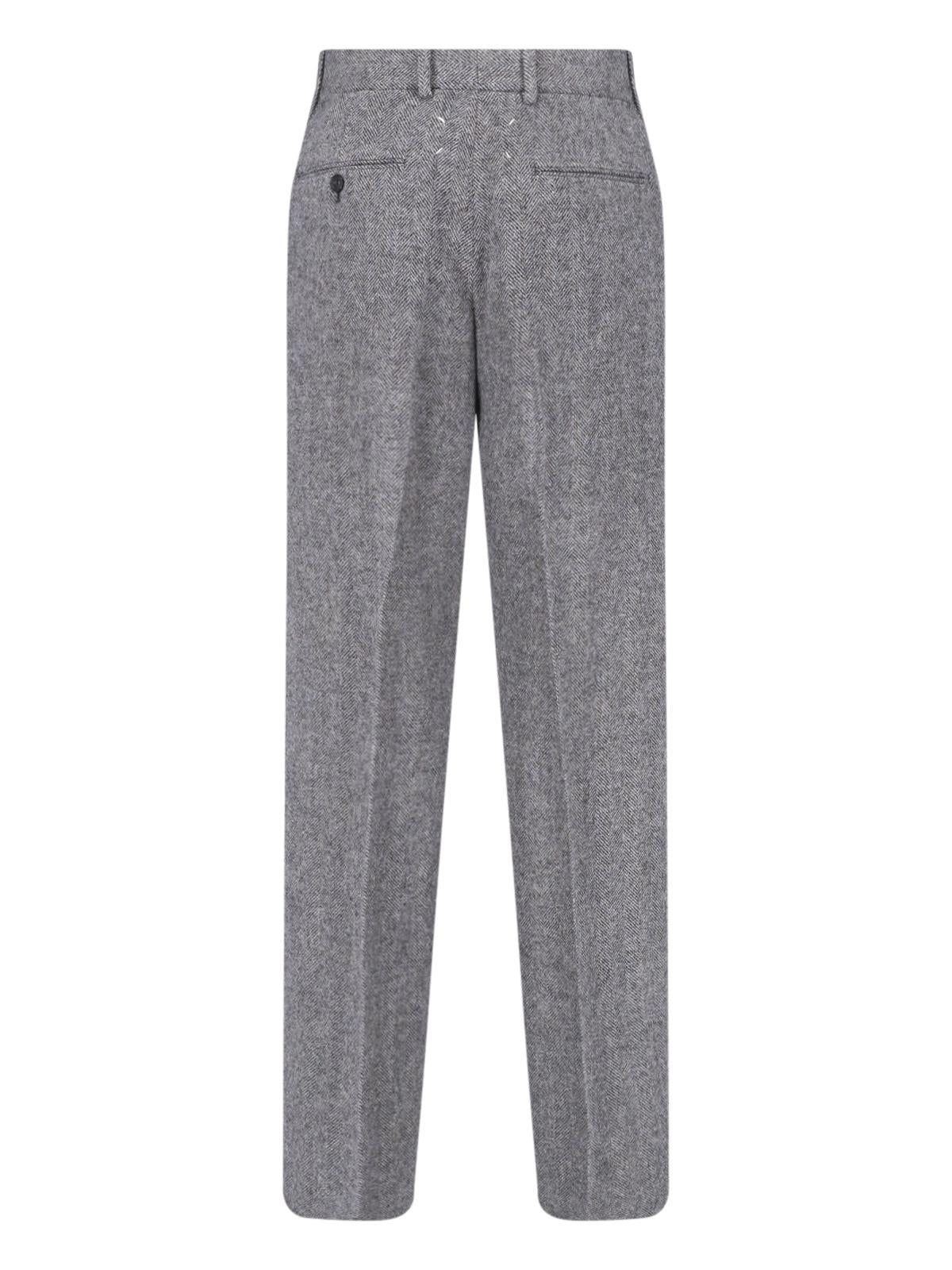 Maison Margiela Black Wool Suit Trousers for Men