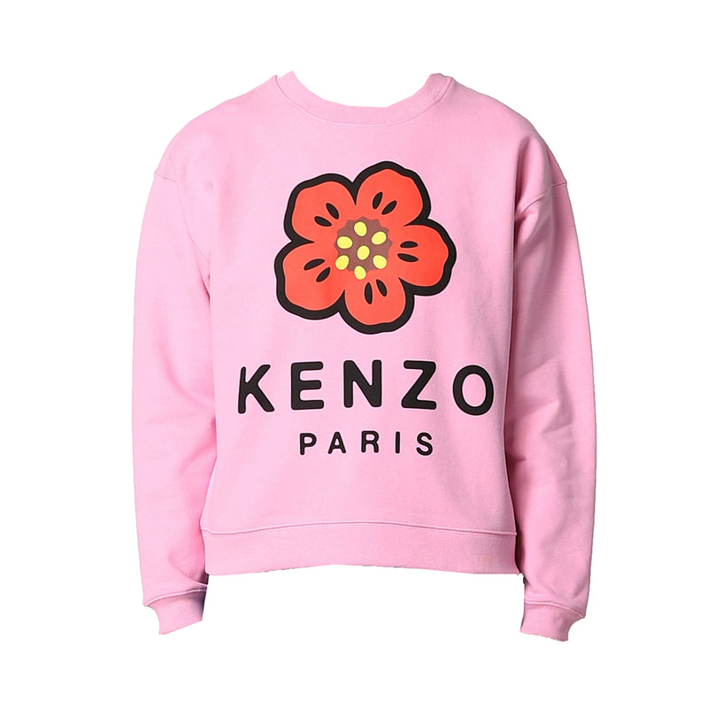 KENZO Flower Logo Print Fleece Sweatshirt