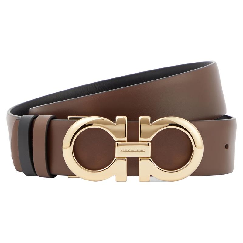 Ferragamo Gancini Reversible Leather Belt for Women