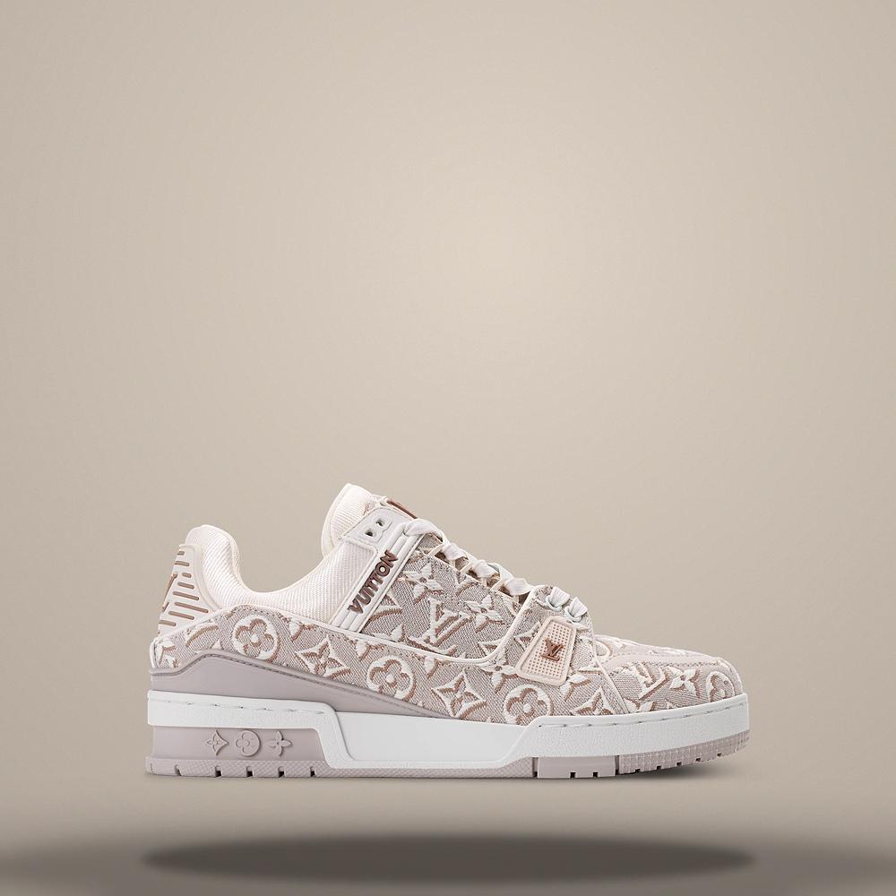 Louis Vuitton LV Trainer Men's Beige Low-Top Sneakers 1AKG4F