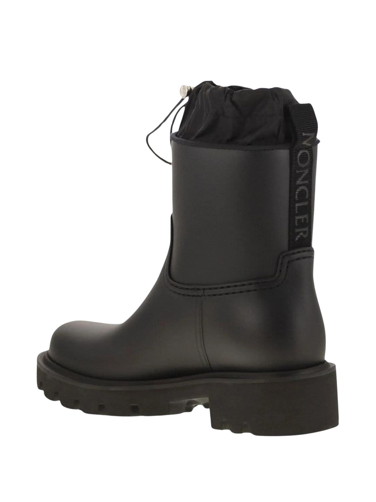 Moncler Black Leather Mid-Calf Boots