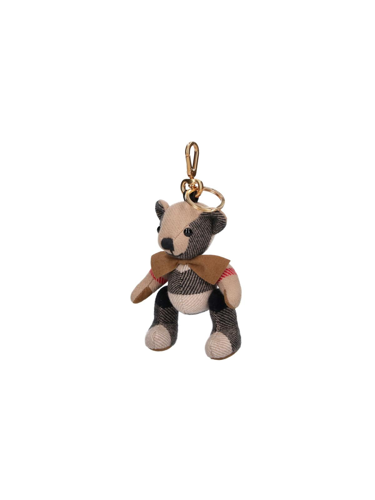BURBERRY Gold-Tone Logo Keyring Keychain Accessory