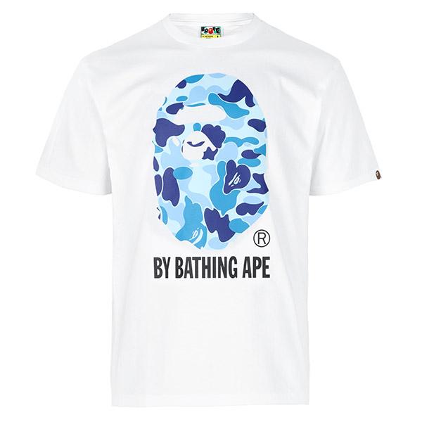BAPE White Blue ABC Camo By A Bathing Ape T-Shirt 001TEM301005M WHITE BLUE
