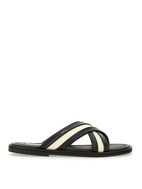 BALLY GHERRY Leather Slide Sandals for Men MSS03Y VT012 I901