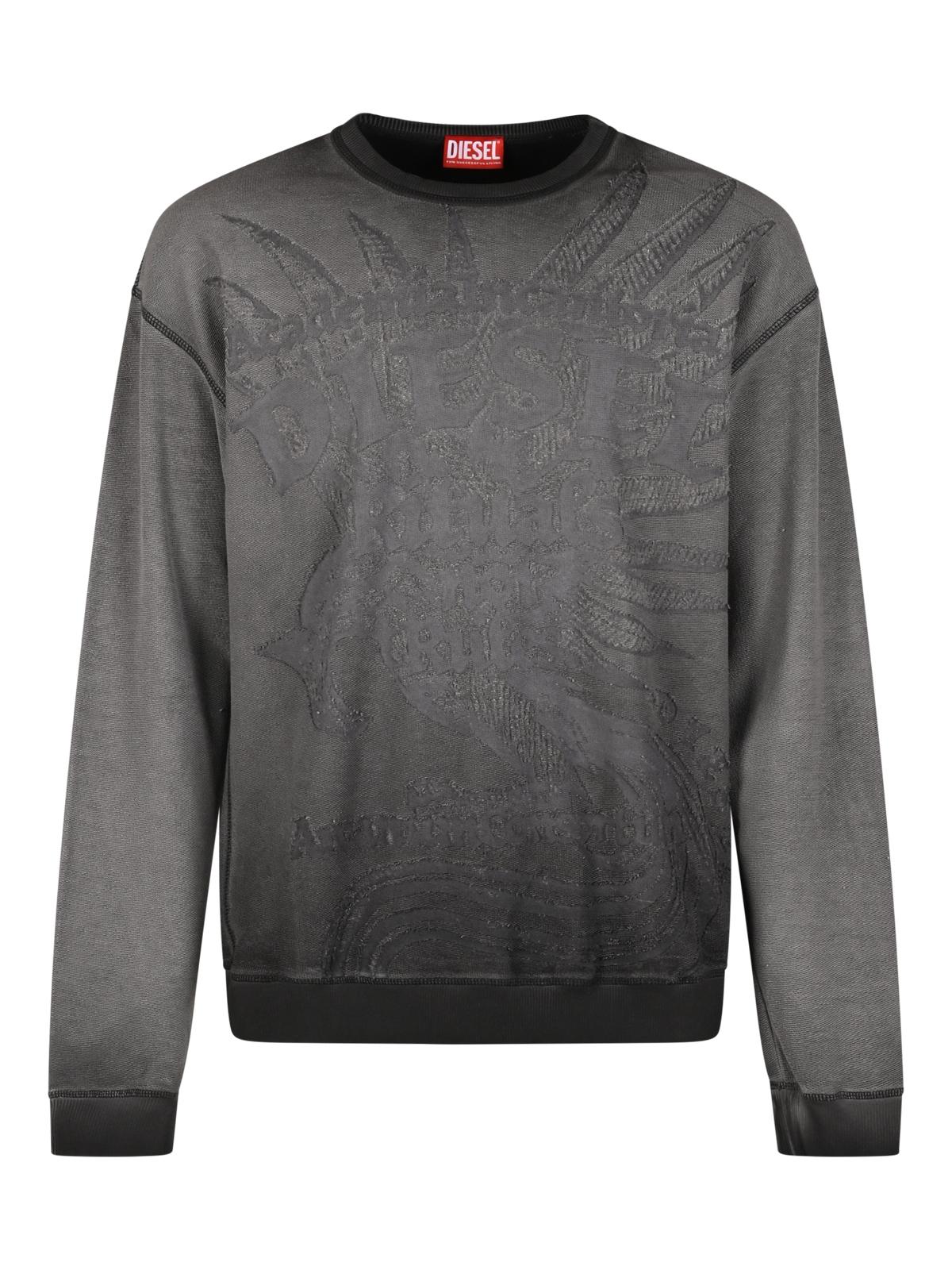 DIESEL Black Knit Sweatshirt Men’s Pullover