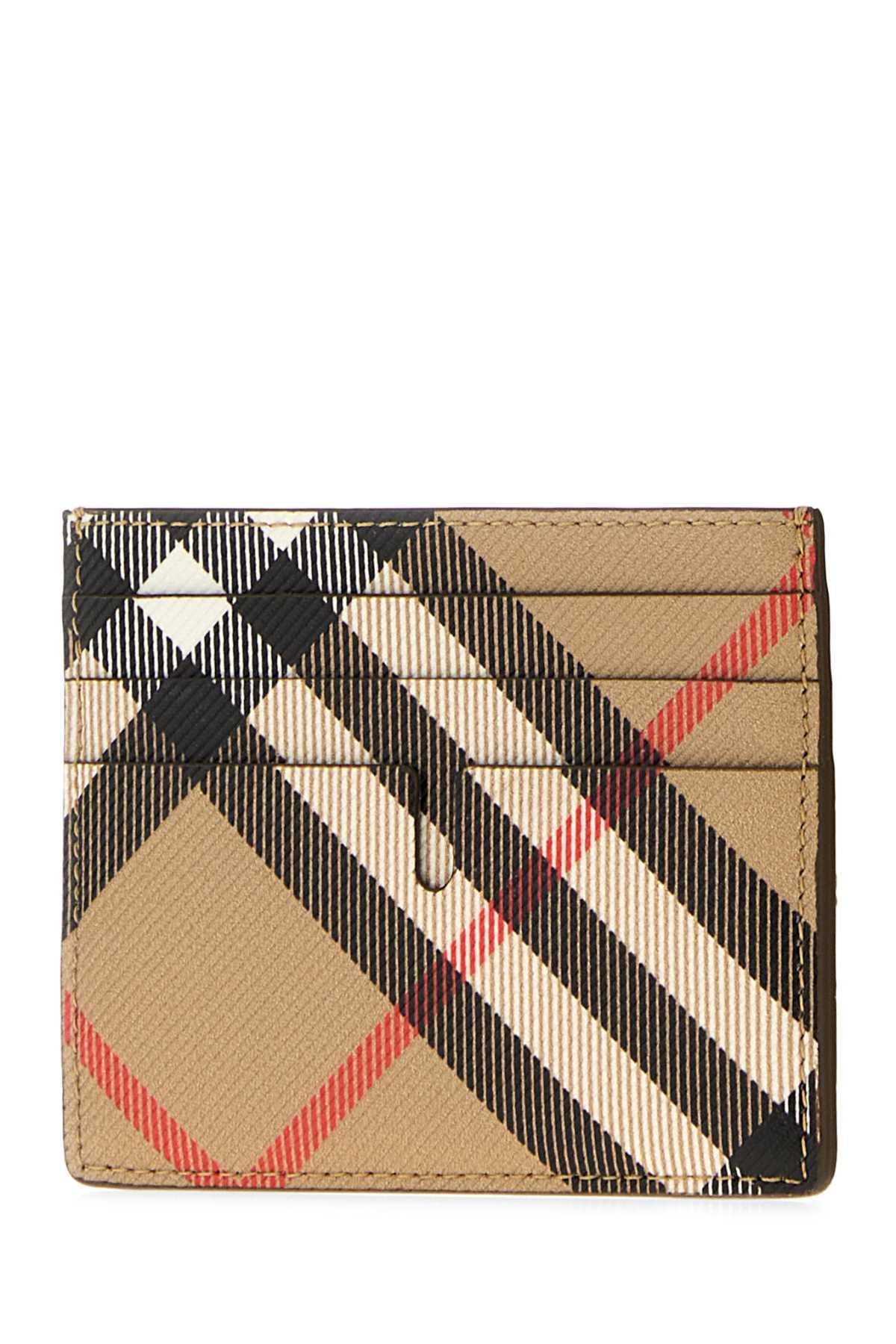 BURBERRY Leather Card Holder Wallet Black Men’s Accessories