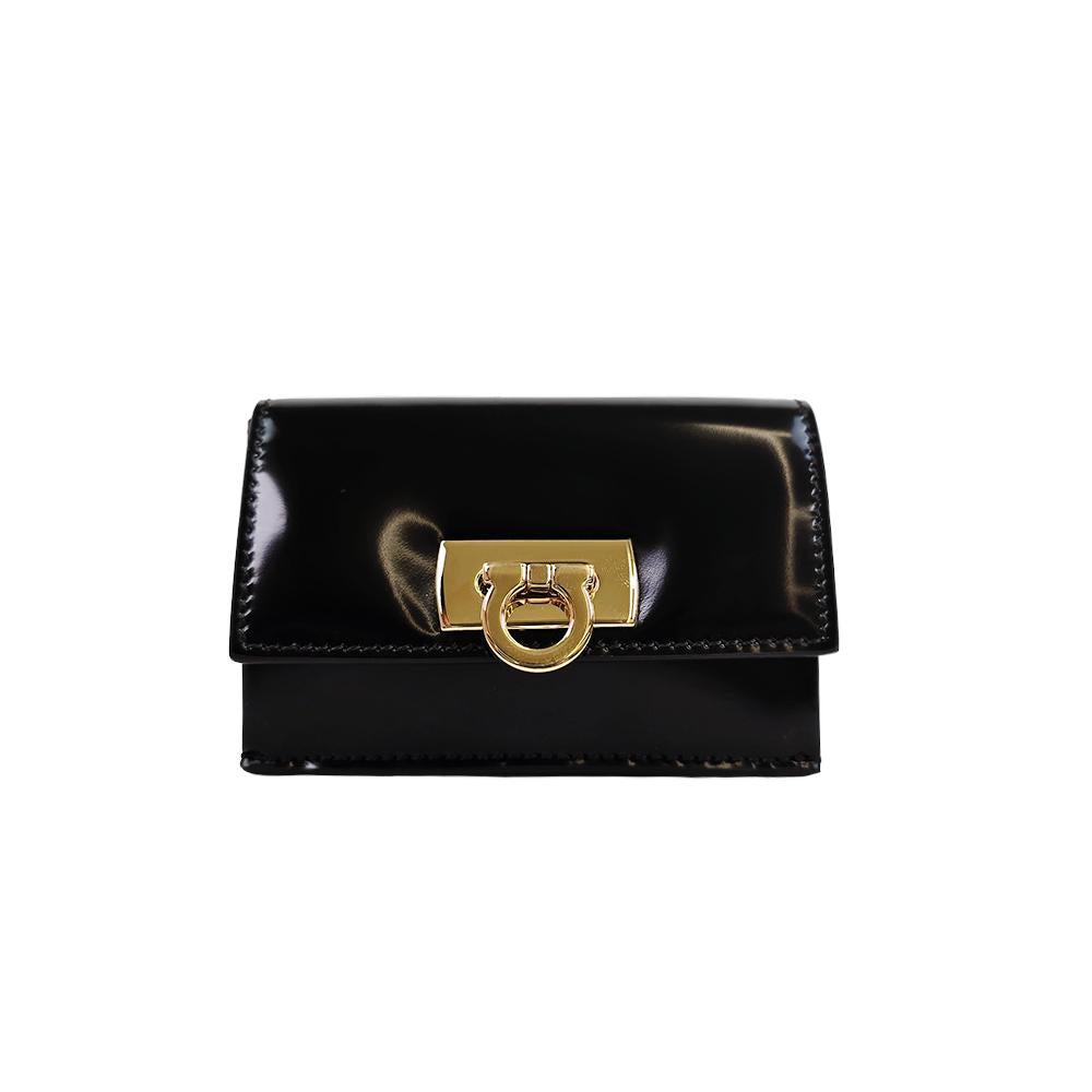 Ferragamo Gancini Classic Leather Card Holder