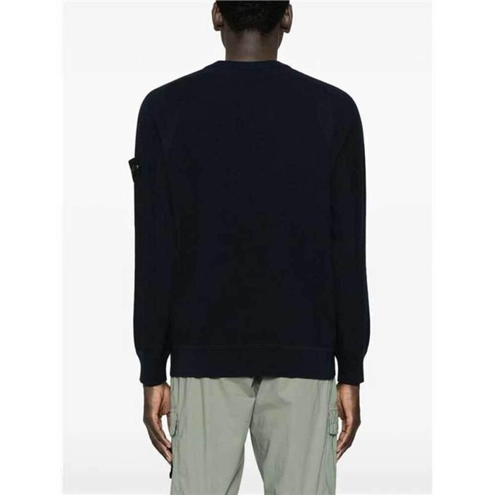 STONE ISLAND Navy Micro Knit Crewneck Sweater Men 5100036