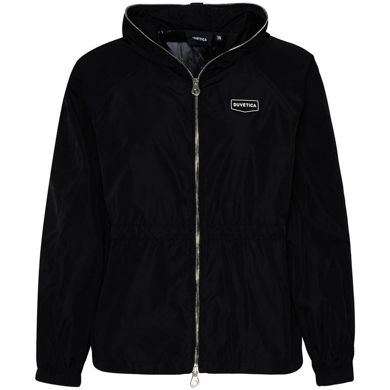 Duvetica Viazza Logo Patch Hooded Jacket Black