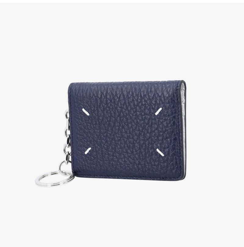 Maison Margiela Unisex Stitch Grain Leather Card Holder Wallet