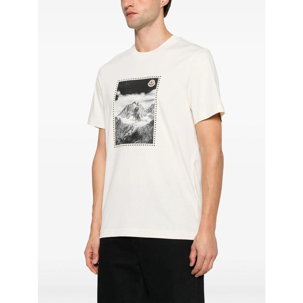 Moncler Short Sleeve T-Shirt Black Cotton Men’s Top