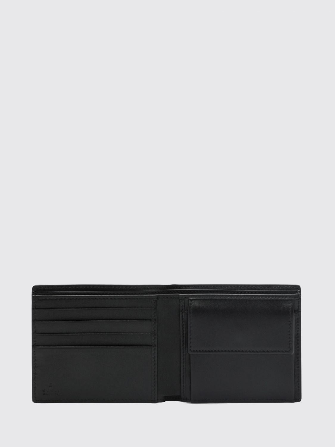 GUCCI Black Leather Bifold Wallet for Men