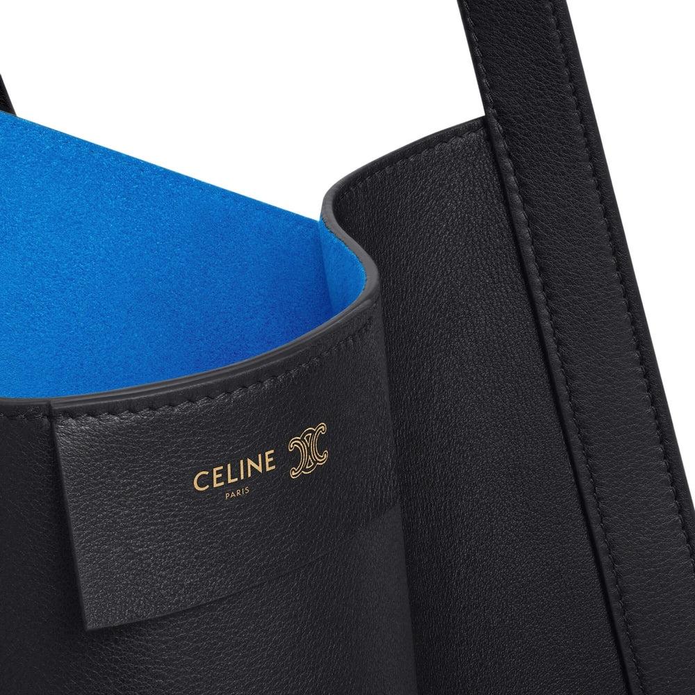 CELINE Medium Cube Tote Bag Black Leather Shoulder Bag