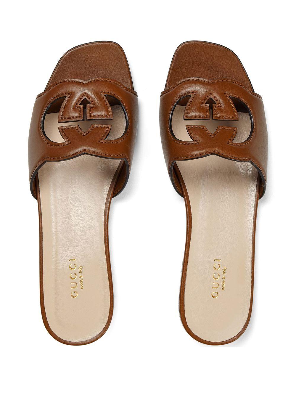GUCCI Leather Sandals Women’s Black Sandals