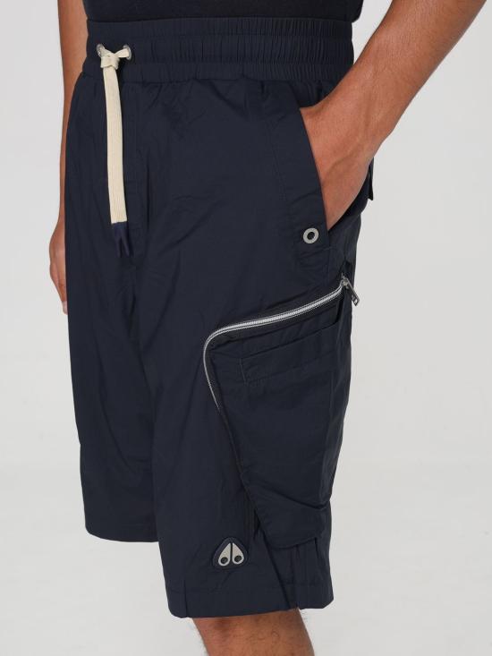 Moose Knuckles Navy Cotton Drawstring Short Pants for Men M15MR755833 NAVY DOM