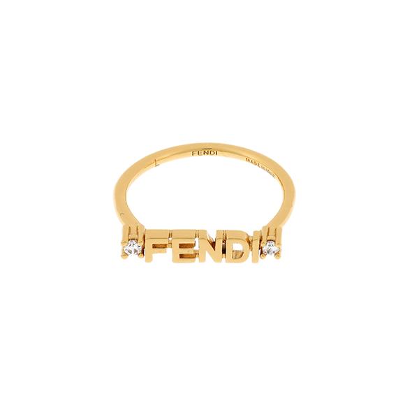 FENDI Gold-Tone Fendigraphy Ring for Women