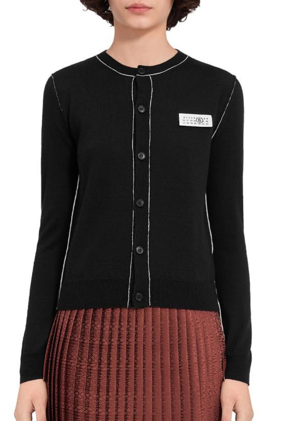 MM6 Black Knit Cardigan