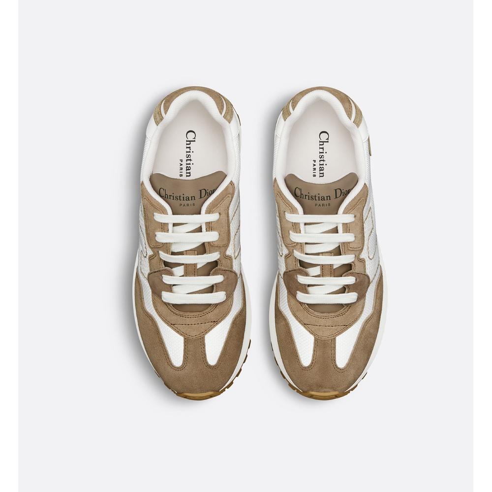 DIOR D-Connect Women’s Low-Top Sneakers White Mesh Leather