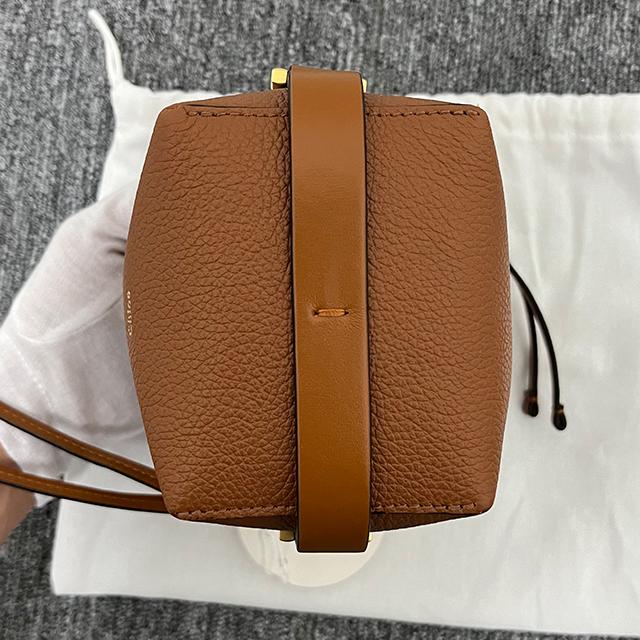Chloe Marc ie Micro Bucket Bag Leather Shoulder Bag Beige
