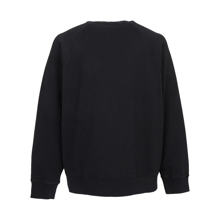 Maison Kitsune Fox Head Logo Crewneck Sweatshirt Men Navy Cotton