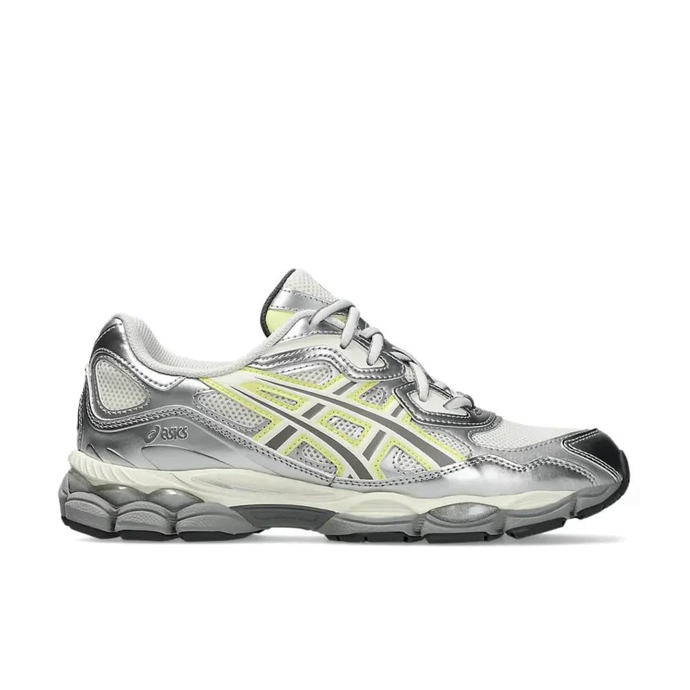 Asics x emmi GEL-NYC White Hurdle Silver Yellow Low-Top Sneakers