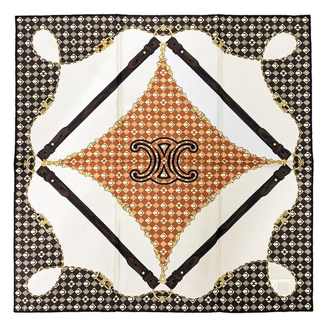 CELINE Triomphe Bandana Silk Twill Scarf 2AWB63L30 GAD9