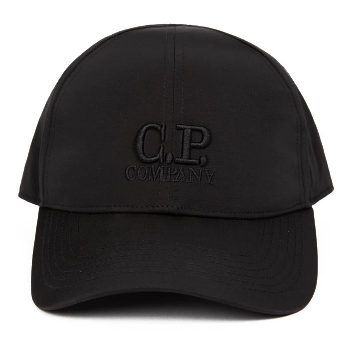 CP Company Chrome-R Embroidered Logo Goggle Baseball Cap Black