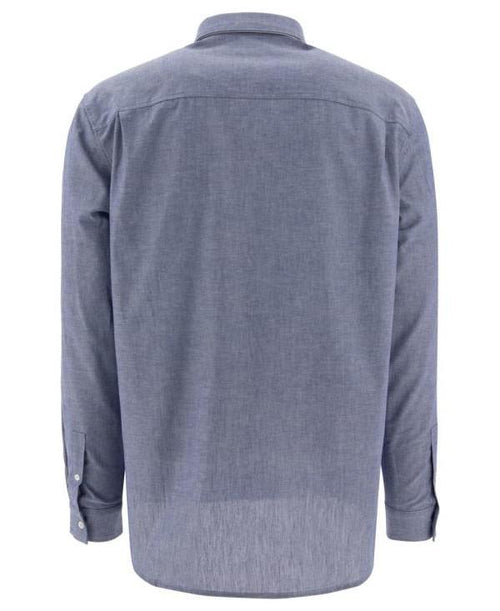 A.P.C. Edouard Logo Long-Sleeve Shirt White Cotton Mens