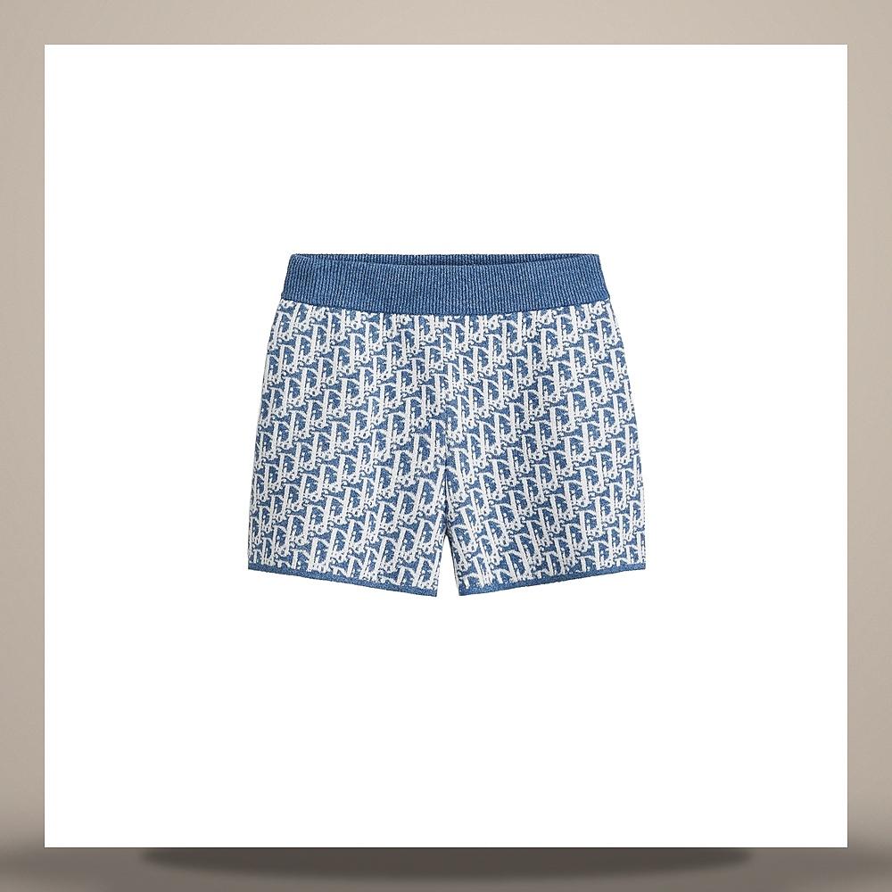 DIOR Blue Sponge-Effect Dior Oblique Cotton-Blend Jacquard Blo 644P10A7901 X5810