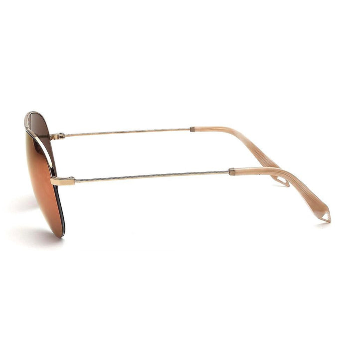 Victoria Beckham Classic Aviator 60mm Mirror Sunglasses Gold