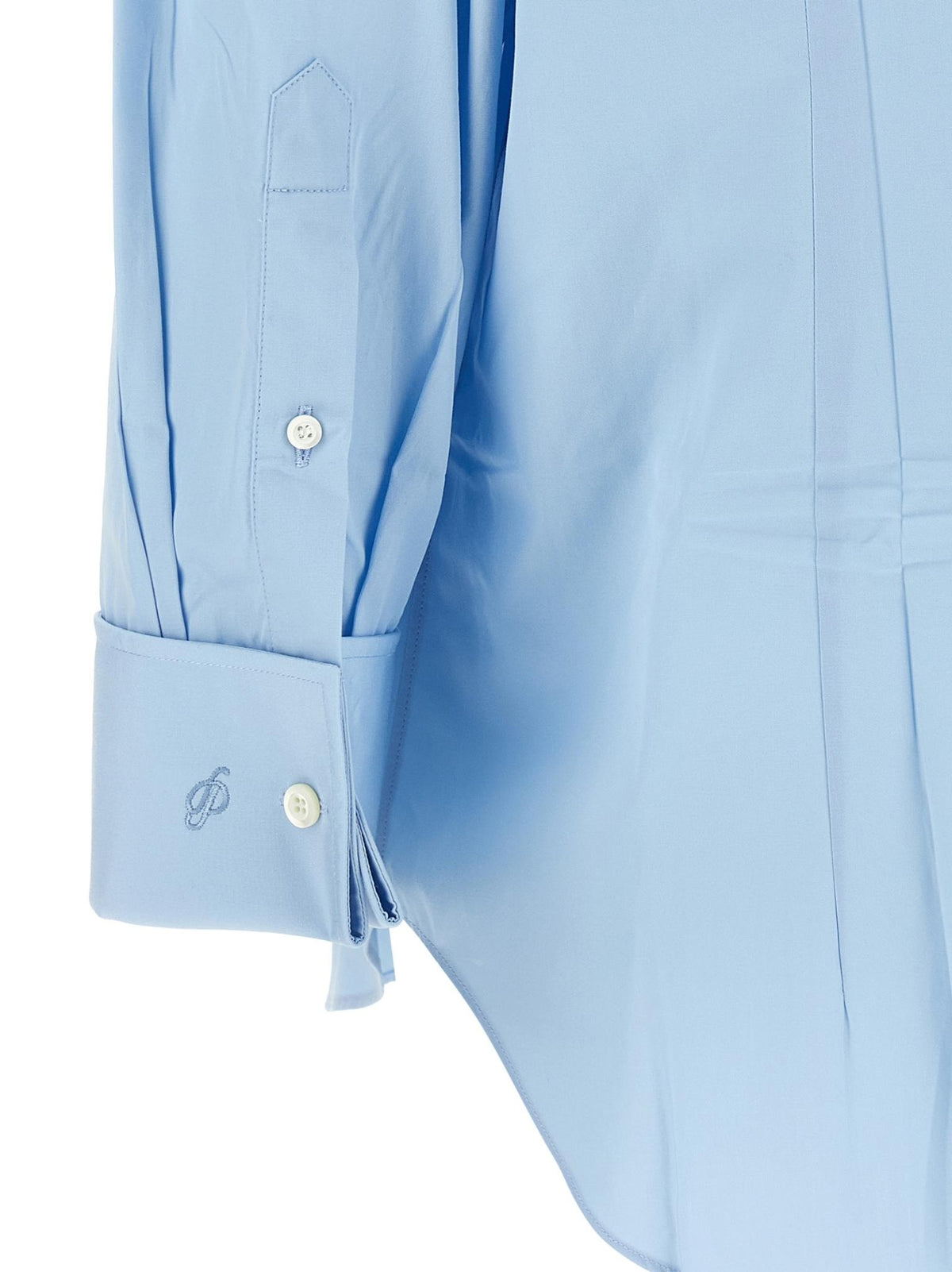 PRADA Long Sleeve Button-Up Shirt Women’s White Cotton